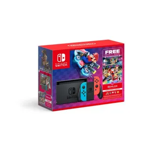 Consola NINTENDO SWITCH™ 1.1 con Joy -Con Azul|Negro| Rojo Neon + Juego Mario Kart 8 Descargable + 3 meses de Nintendo Switch Online - 